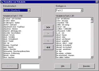 Dialog Vokabeln Verwalten